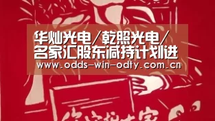 华灿光电/乾照光电/名家汇股东减持计划进